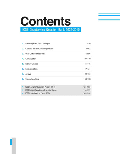 ICSE Computer Application Class 10th | 15 Years Chapterwise Topicwise Question Bank (2024 -2001)