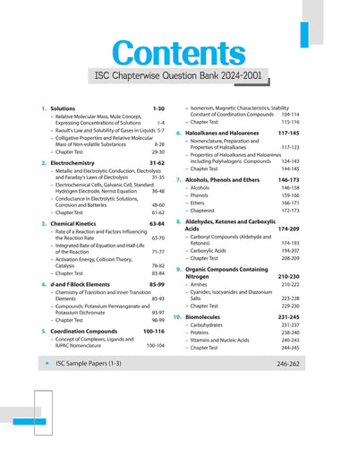 ISC Chemistry Class 12th | 24 Years Chapterwise Topicwise Question Bank (2024 -2005)