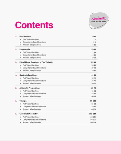 Checkmate CBSE Class 10Mathematics (Standard) | PYQs & CBQs | First Edition