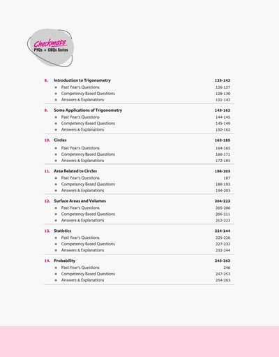 Checkmate CBSE Class 10Mathematics (Standard) | PYQs & CBQs | First Edition