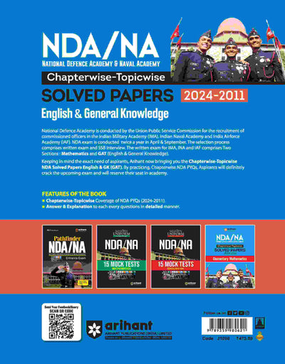 NDA/NA 2025 | English & General Knowledge Chapterwise - TopicwiseSolved Papers (2024 - 2011) | English Medium