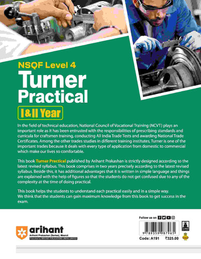 NSQF (Level 4) Turner Practical(I & II Year) | English