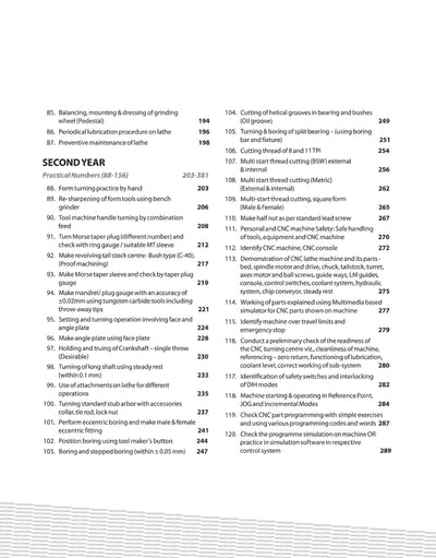 NSQF (Level 4) Turner Practical(I & II Year) | English