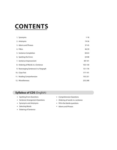 CDS /OTA | Chapterwise Solved Papers (2024 - 2011 English) | English Medium