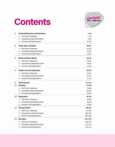 Checkmate CBSE Class 10Science | PYQs & CBQs | First Edition