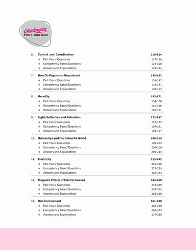 Checkmate CBSE Class 10Science | PYQs & CBQs | First Edition