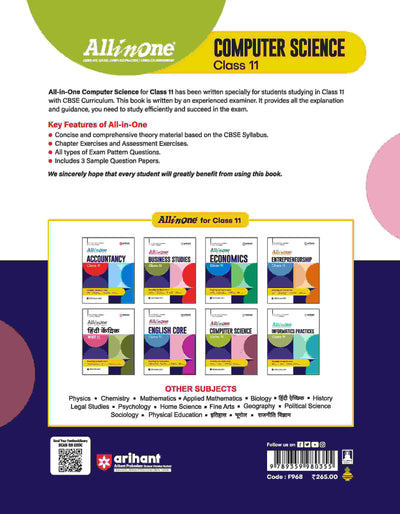 All In One CBSE Computer ScienceClass 11th For CBSE Exams 2025