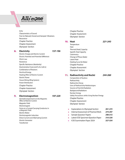 All In One ICSE Physics Class 10th | Sample Questions Papers |For ICSE Exams 2025