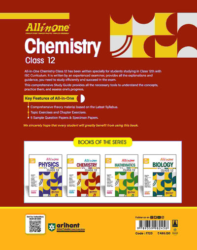 All In One ISC Chemistry Class 12th | Sample Questions Papers |For ISC Exams 2025