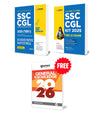 Combo of SSC CGL Exam 2025 | Study Guide + Solved Papers | With Free General Knowledge 2026 | English Medium