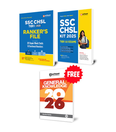Combo of SSC CHSL Exam 2025 | Master Guide & Practice Sets | With Free General Knowledge | English Medium