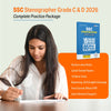 SSC Stenographer (Grade C & D) Exam 2026 | Sectionwise Notes (Reasoning, GS, English) | 10 Solved Papers (2024–2025) | 10 Mock Tests (5 Offline + 5 Online) | Latest Current Affairs