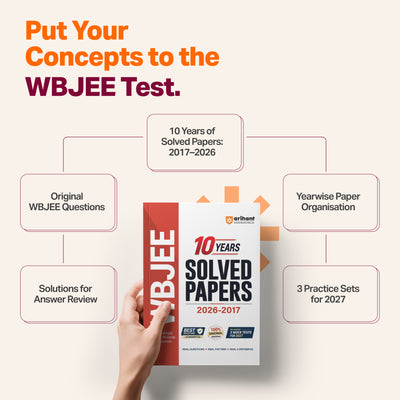 WBJEE Engineering Entrance Exam 2027 | 10 Years Solved Papers (2026–2017) | 100% Original Questions with Detailed Solutions | 3 Mock Tests for 2027
