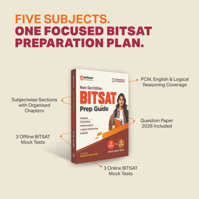 BITSAT 2027 Prep Guide | Physics, Chemistry, Mathematics, Logical Reasoning & English | Question Paper 2026 Included | 3 Offline + 3 Online Mock Tests | Next-Gen Edition