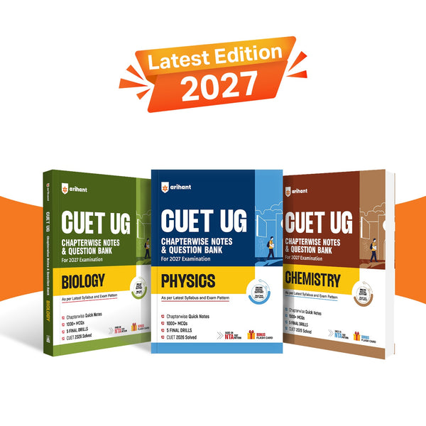 Combo (Set of 3 Books) CUET UG 2027 PCB Science Kit: Physics, Chemistry & Biology | Chapterwise Notes, 1000+ MCQs, 5 Final Drills, CUET 2026 Solved Papers & Flash Cards | Free Online Mock Tests | NTA CUET Board Exam Preparation