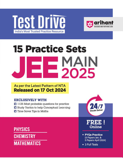 JEE Main 2025 Test Drive 15 Practice Sets | By Rahul Kumar,Pooja Yadav & Anurag Choudhary