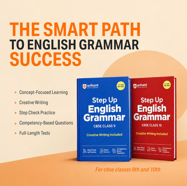 Step Up English Grammar for CBSE Class 10 | Based on NEP 2020 | Grammar & Creative Writing | Step Check for Practice, Exam Pattern, Previous Year Questions & Competency-Based Questions