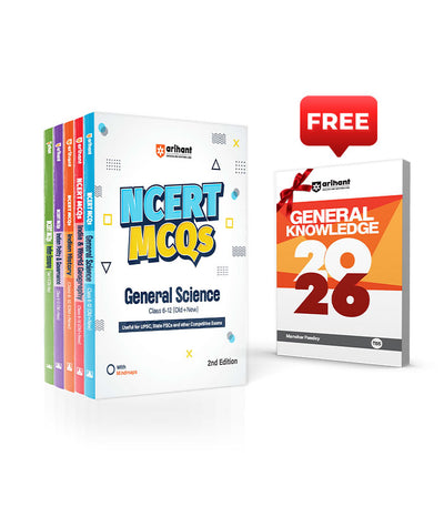 Combo of NCERT MCQs (Class 6 - 12) | (General Science, Geography, Economy, History & Polity) 2nd Revised Edition | With Free General Knowledge 2026 | English Medium