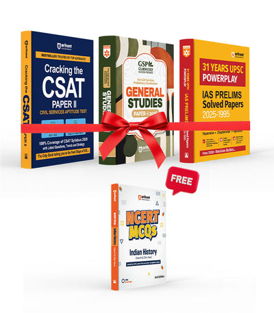 Combo of UPSC IAS & State PCS Exam 2025-26 | General Studies (Paper-1), 31 Year Solved Paper & CSAT (Paper-2) | English Medium
