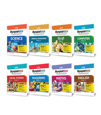 Combo of Olympiad ACE Class 3| English, Maths, Science,Reasoning, Computer, Hindi, Social Studies & General knowledge