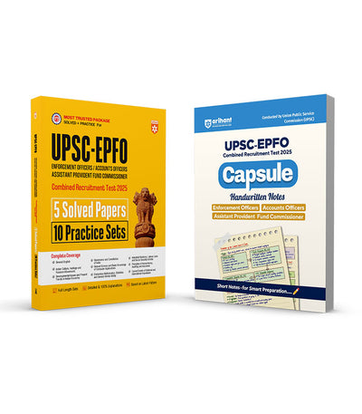 Combo of UPSC EPFO Exam 2025 | Capsule Handwritten Notes & 5 Solved Papers with 10 Pratice Sets | English Medium