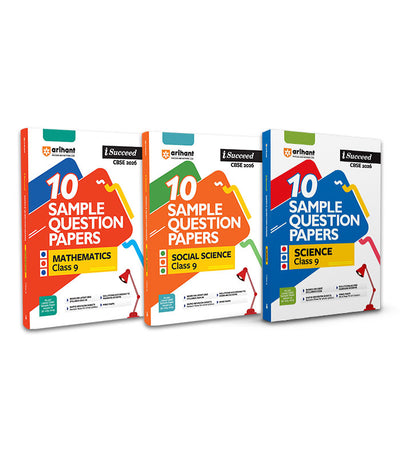 Combo of i-Succeed Sample Question Papers for Class 9th | Science, Social Science, Mathematics | English Medium