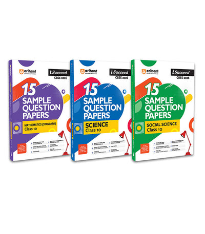 Combo of CBSE i-Succeed Sample Question Papers for Class 10th | Science, Social Science, Mathematics | English Medium