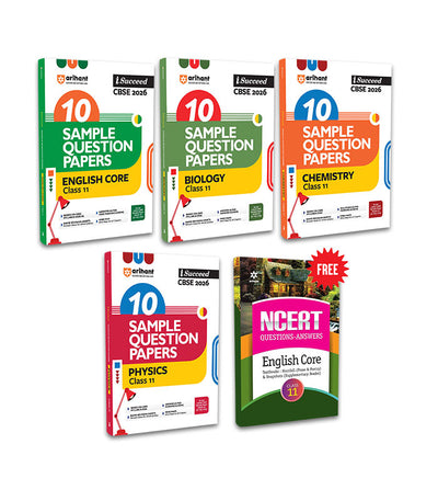 Combo of CBSE i-Succeed Sample Question Papers for Class 11th | English Core, Biology, Chemistry, Physics | With Free NCERT Solutions English Core | English Medium