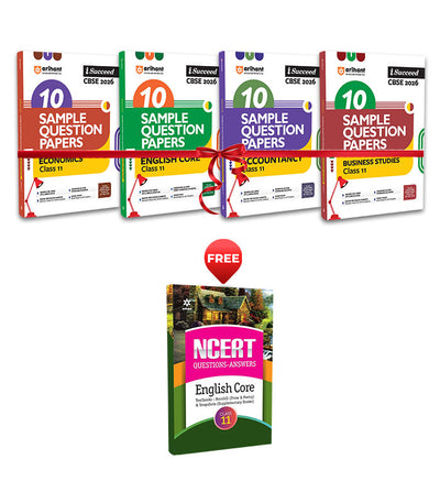 Combo of CBSE i-Succeed Sample Question Papers for Class 11th | Economics, English Core, Accountancy, Business Studies | With Free NCERT Solutions English Core | English Medium