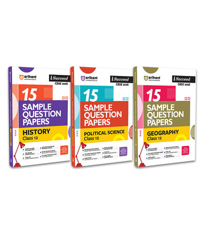 Combo of CBSE i-Succeed Sample Question Papers for Class 12th | History, Political Science, Geography | English Medium
