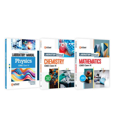 Combo of Laboratory Manual CBSE Physics, Chemistry & Mathematics Class 11th