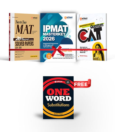 Combo of IPMT 2026 | Quantum CAT, Face to Face MAT & Study Guide | With Free One Word Substitutions | English Medium