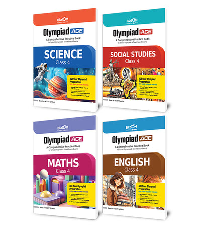Combo of Olympiad ACE Class 4 | English, Maths, Science & Social Studies
