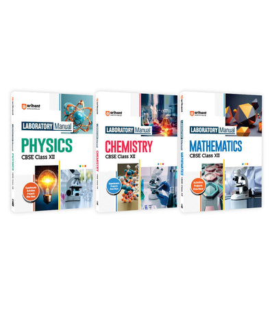 Combo of Laboratory Manual CBSE Physics, Chemistry & Mathematics Class 12th