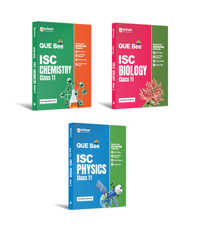 Combo of ISC QUE Bee Class 11th Exam 2026 | Physics, Chemistry, Biology