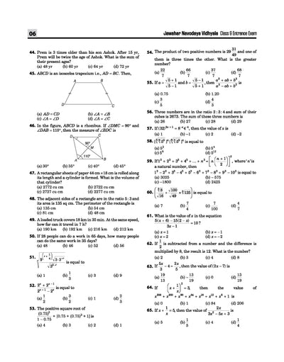 Jawahar Navodaya Vidyalaya Class 9 Entrance Exam 2027 | 20 Practice Sets with 9 Solved Paper (2026-2018) | Hindi, General Science Mathematics & English | Free OMR Sheet Booklet | English Medium